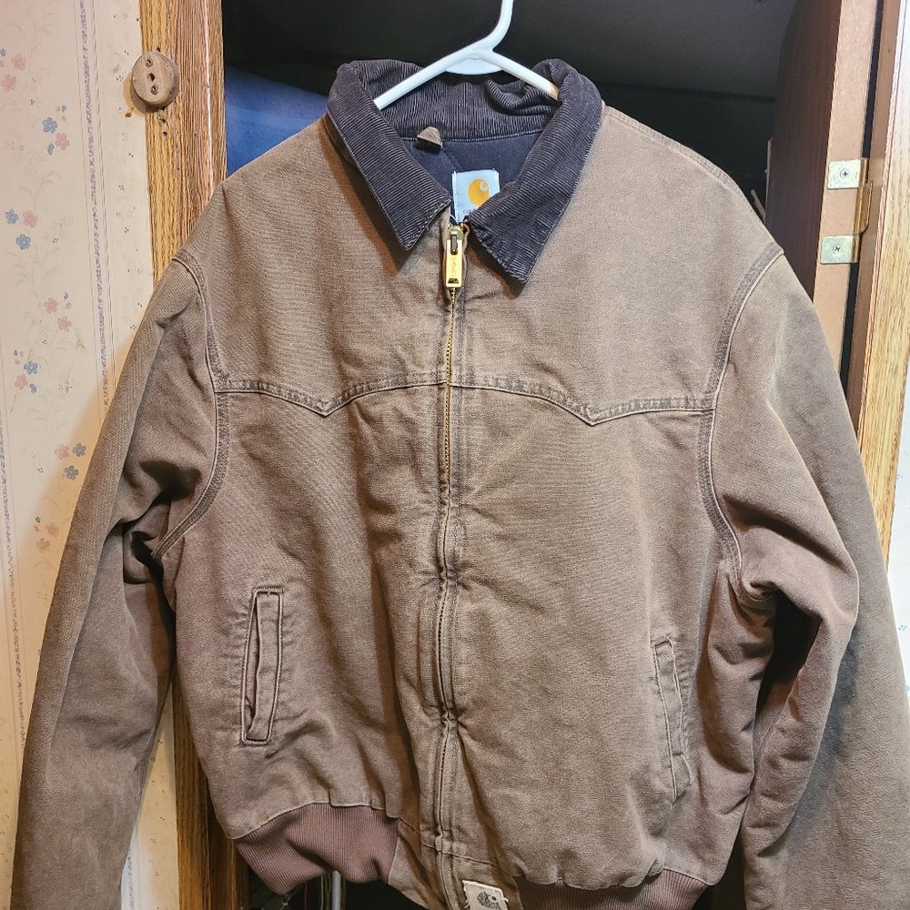 Carhartt Brown Duck Jacket,Men's Size XXL